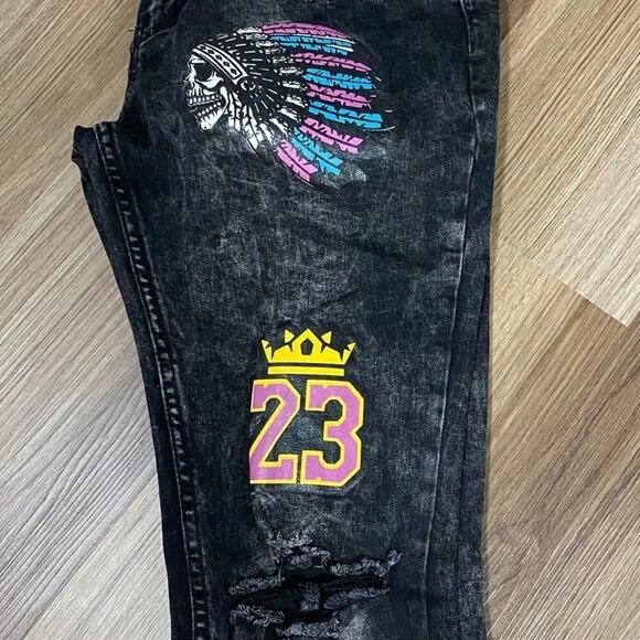 LN | Cooper 9 | Graphic Distressed Jeans | Men’s Size 30 - Picture 5 of 12